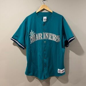 RARE 1994 Majestic Seattle Mariners MLB Baseball Aqua Jersey